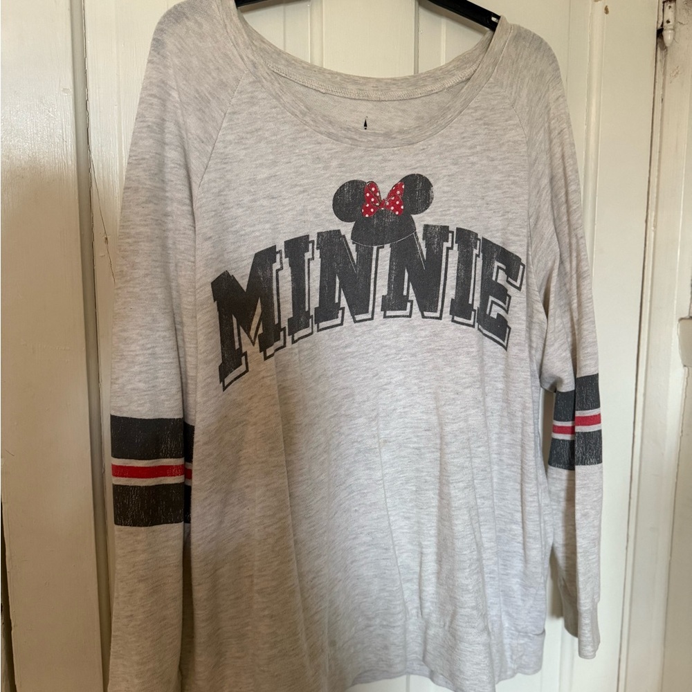 Minnie Mouse Gray Long Sleeve Shirt